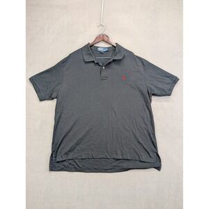 Polo Ralph Lauren Polo Shirt Mens 2XB Black Short Sleeve Knit Cotton Polo Pony